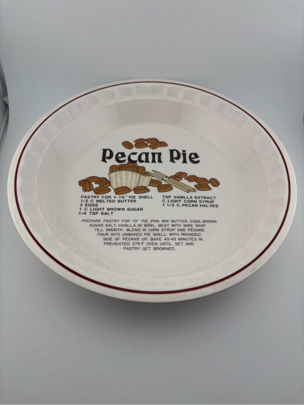 Hankook 10" Pecan Pie Recipe Dish